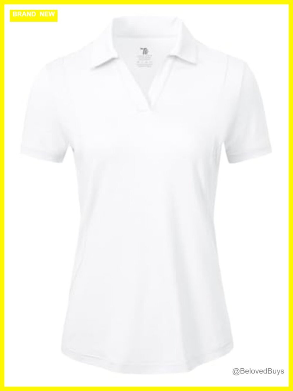 Women's Golf Polo Shirt V Neck Short Sleeve Dry Fit UV Protection Athletic Top
